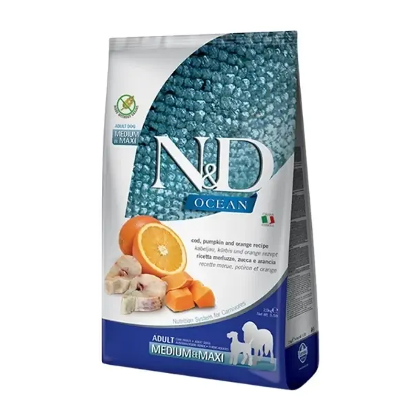 N&D Ocean BK Morına Portakal Adult Med/Max 2,5 kg