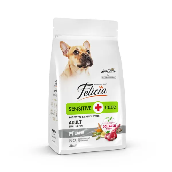 Felicia 3 kg Kolajenli Kuzulu Az Tahıllı Small/Mini Yetişkin Köpek Maması
