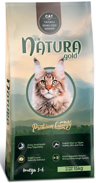 New Natura Gold Adult Cat 27/10 Chicken Multi Color 15 kg