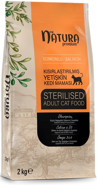 New Natura Adult Cat Sterilized 33/12 Salmon 2 kg