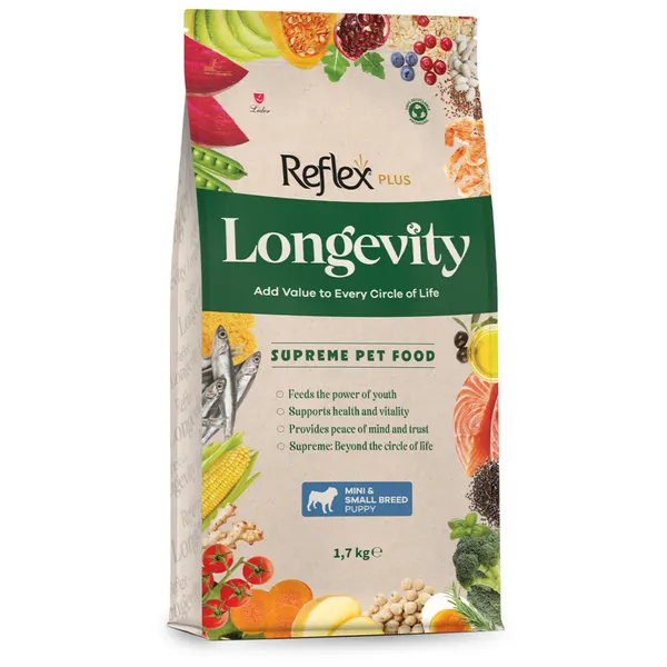 Reflex Plus Longevity Mini ve Küçük Irk Yavru Köpek Maması 1700 gr