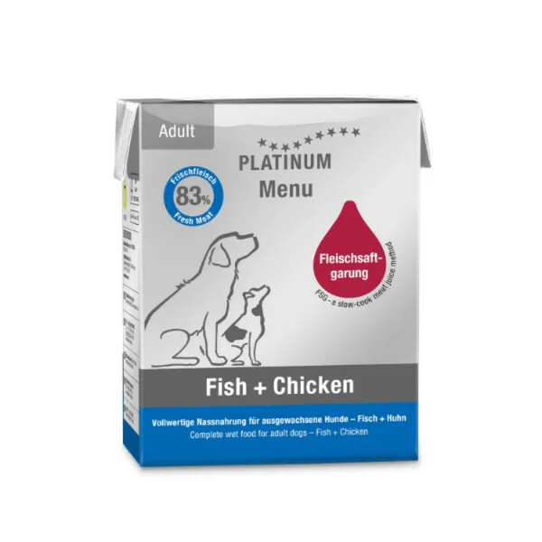 Platinum Yaş Mama Köpek Balıklı ve Tavuklu 375 gr