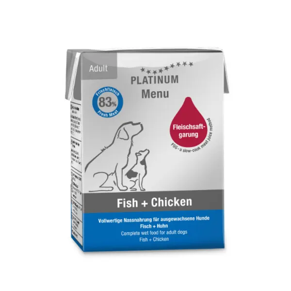 Platinum Yaş Mama Köpek Balıklı ve Tavuklu 185 gr
